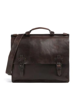 Harold Aberdeen Briefcase fine grain cow leather dark brown Outlet
