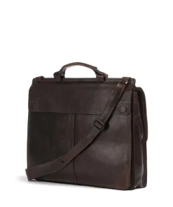 Harold Aberdeen Briefcase fine grain cow leather dark brown Outlet