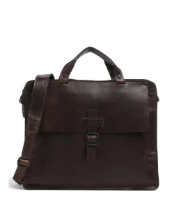 Harold Aberdeen Briefcase grained cow leather dark brown Hot