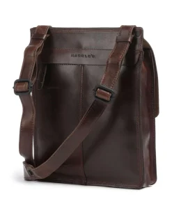 Harold Aberdeen Crossbody bag fine grain cow leather dark brown Discount