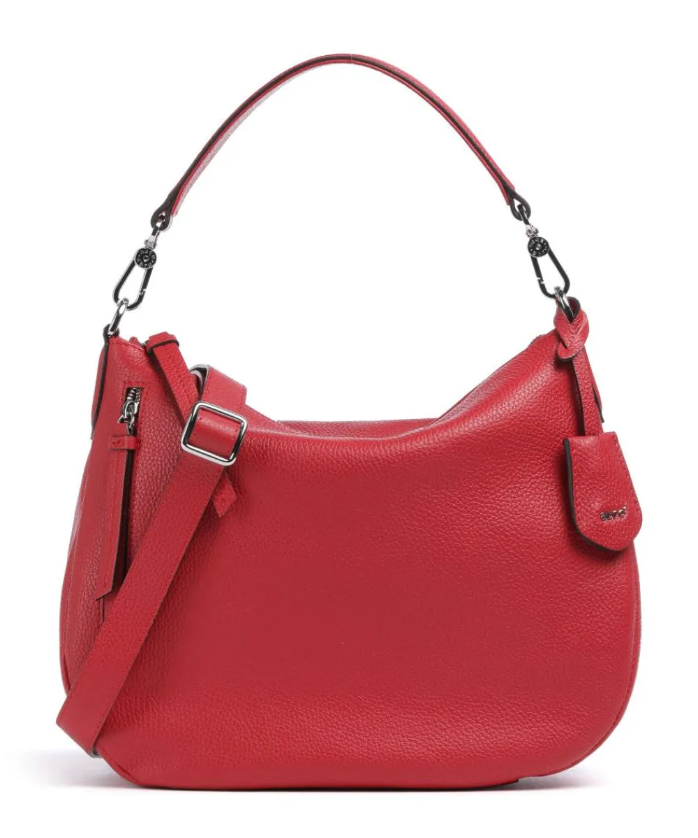 Abro Adria Juna Hobo bag grained cow leather red