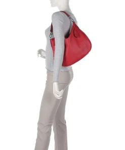 Abro Adria Juna Hobo bag grained cow leather red