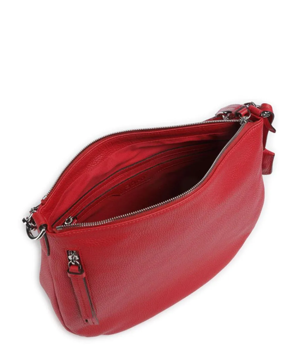 Abro Adria Juna Hobo bag grained cow leather red