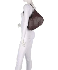 Abro Adria Juna Small Hobo bag grained leather wine Online