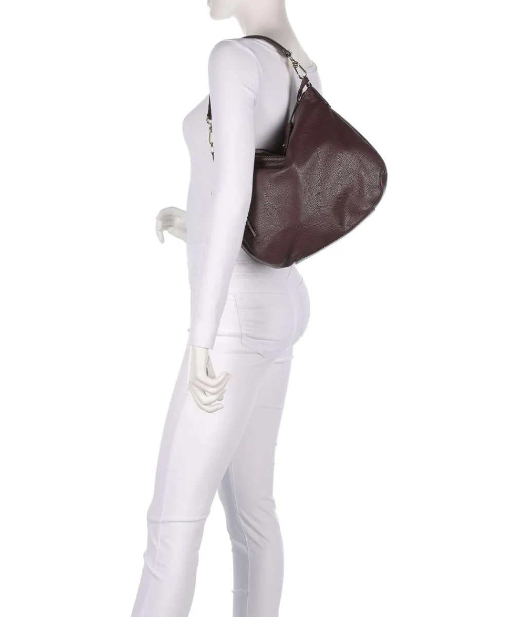 Abro Adria Juna Small Hobo bag grained leather wine Online