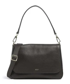 Abro Adria Lulu Shoulder bag grained leather dark brown Outlet