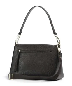 Abro Adria Lulu Shoulder bag grained leather dark brown Outlet