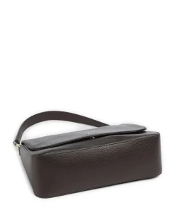 Abro Adria Lulu Shoulder bag grained leather dark brown Outlet