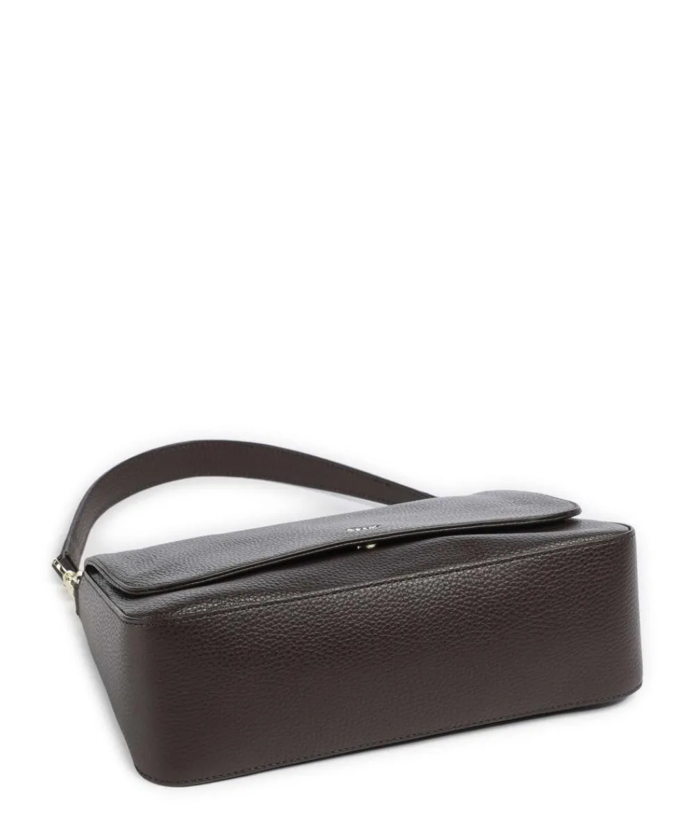 Abro Adria Lulu Shoulder bag grained leather dark brown Outlet