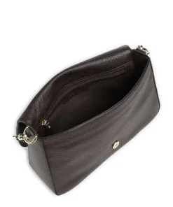 Abro Adria Lulu Shoulder bag grained leather dark brown Outlet