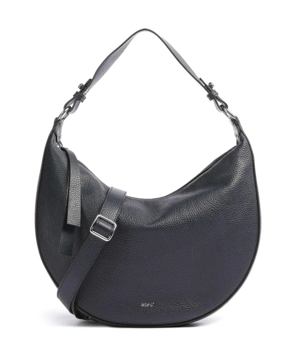 Abro Adria Lulu Small Hobo bag grained cow leather navy Clearance