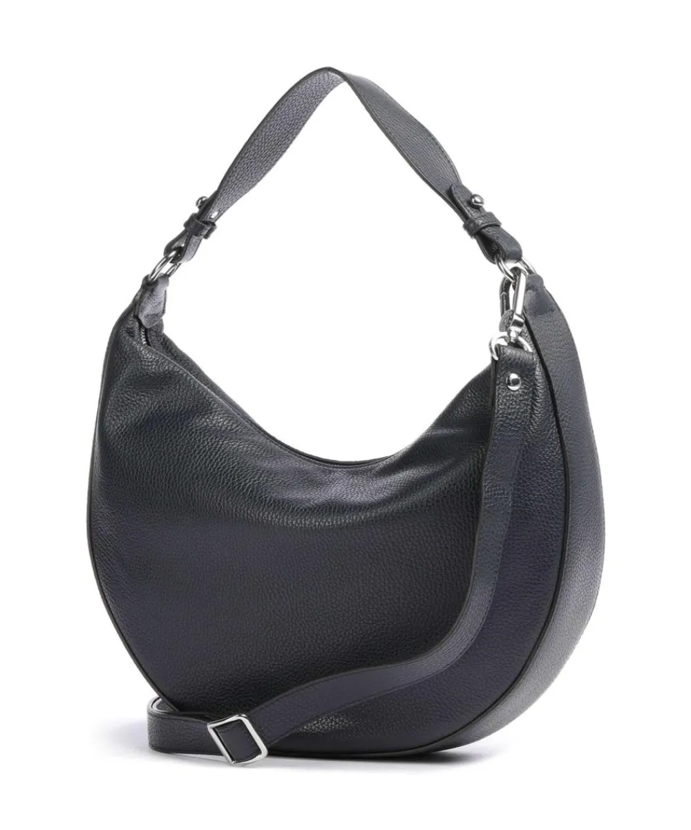 Abro Adria Lulu Small Hobo bag grained cow leather navy Clearance