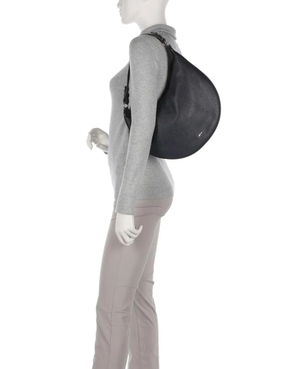 Abro Adria Lulu Small Hobo bag grained cow leather navy Clearance