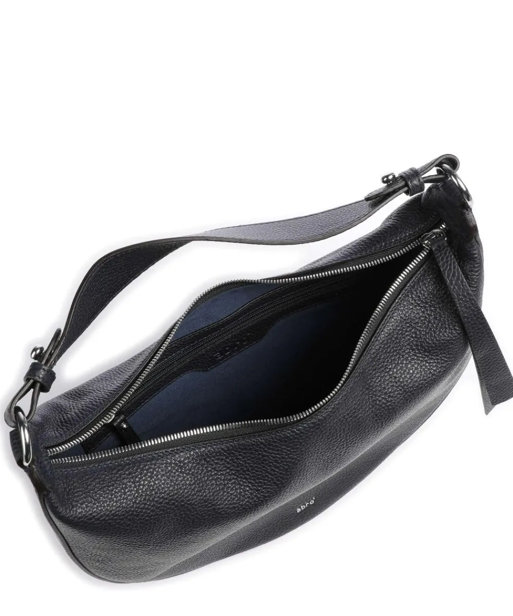 Abro Adria Lulu Small Hobo bag grained cow leather navy Clearance