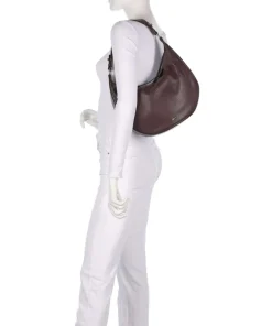 Abro Adria Lulu Small Hobo bag grained leather wine Best