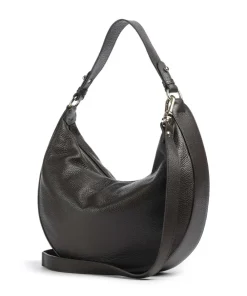 Abro Adria Lulu Small Hobo bag grained leather dark brown Discount