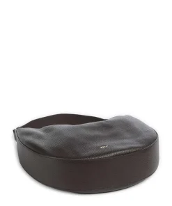 Abro Adria Lulu Small Hobo bag grained leather dark brown Discount