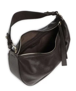 Abro Adria Lulu Small Hobo bag grained leather dark brown Discount