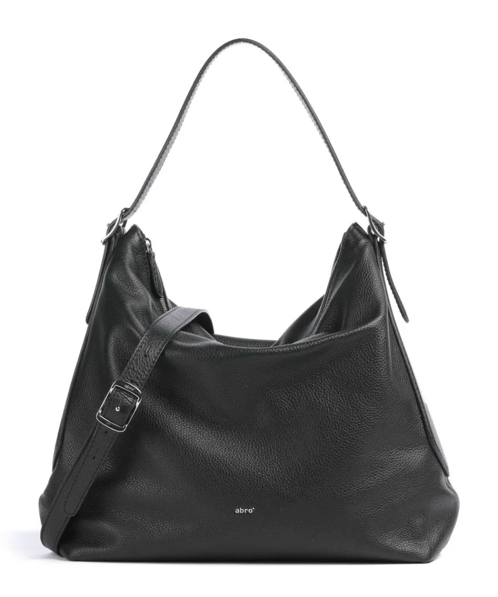 Abro Agave Carina Hobo bag grained leather black Best