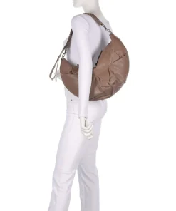 Vivienne Westwood Agnes Supple Medium Hobo bag sheepskin leather taupe New