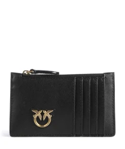 Pinko Airone Credit card holder fine grain cow leather black Hot