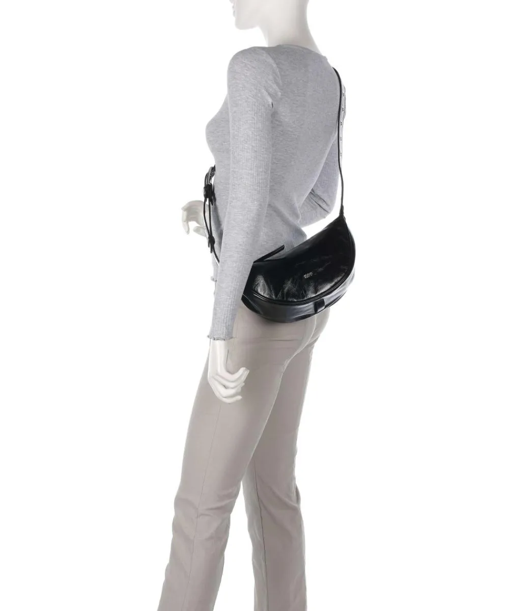 Abro Alias Soft By My Side Shoulder bag fine grain cow leather black New