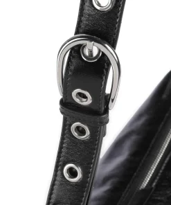 Abro Alias Soft By My Side Shoulder bag fine grain cow leather black New