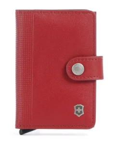 Victorinox Altius Secrid RFID Wallet fine grain leather red Outlet