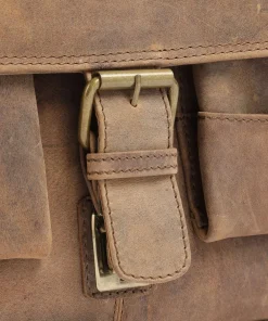Best Antic Briefcase 15″ brushed leather Business- & Laptop Bags