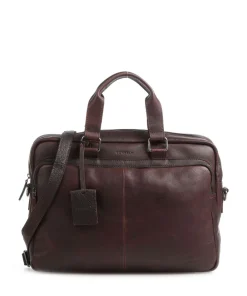 Burkely Antique Avery Briefcase 15″ grained leather mahogany Hot