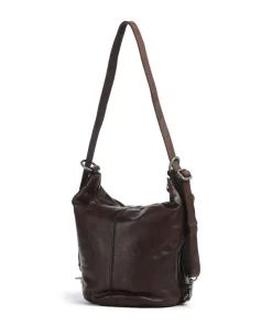 Spikes & Sparrow Apache Claudria Backpack bag grained leather dark brown Online
