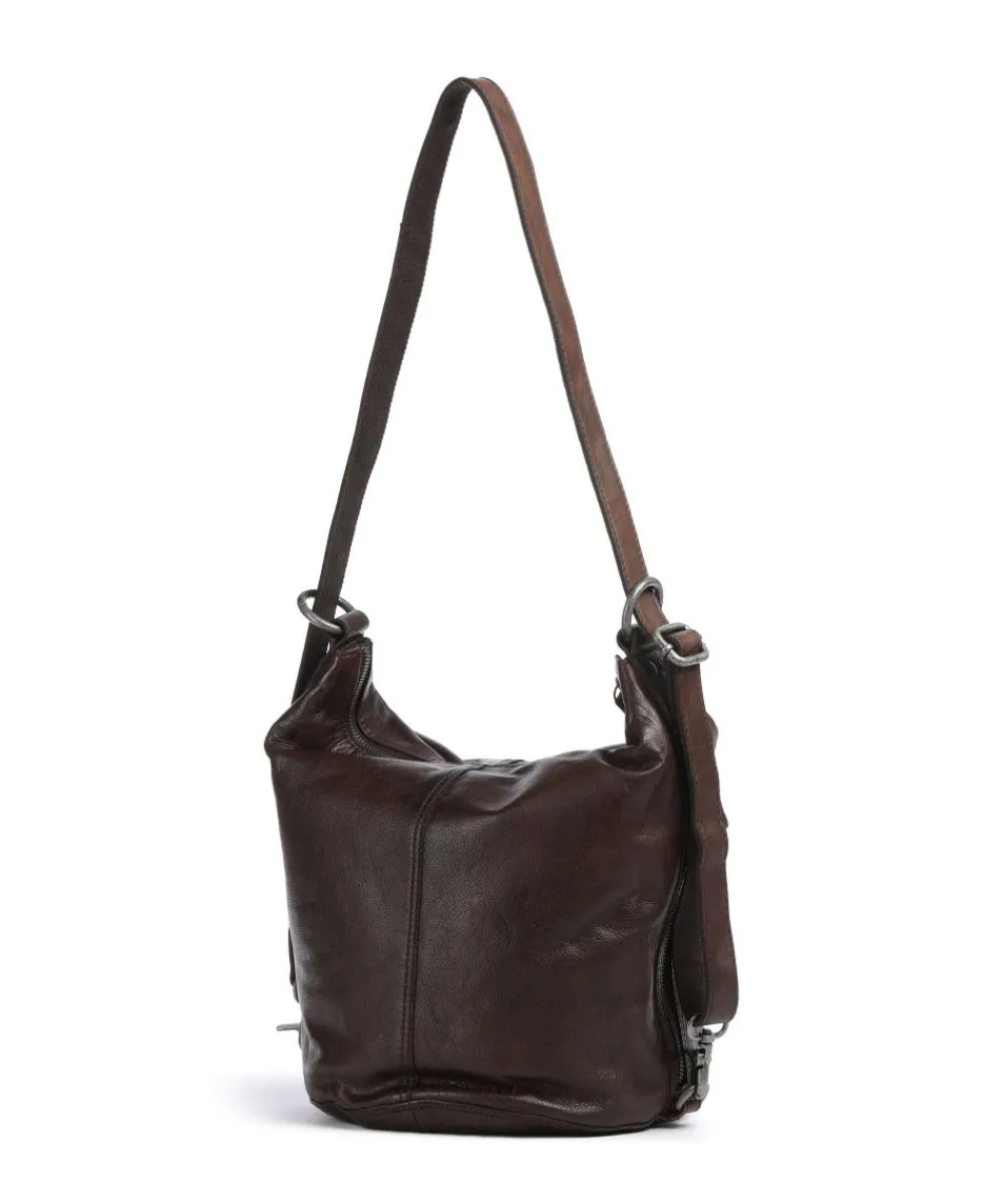 Spikes & Sparrow Apache Claudria Backpack bag grained leather dark brown Online