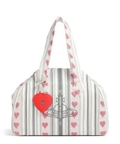Outlet Archive Linen Heart Stripes Large Handbag fabric Handbags