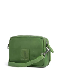 Jack Kinsky Aruba 1 Crossbody bag fine grain leather green New