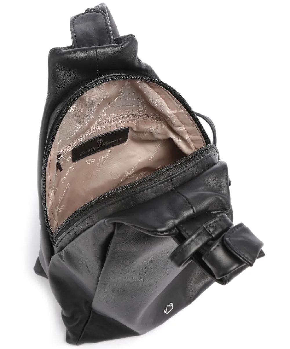 Castelijn & Beerens Babette Nappa Sling bag fine grain cow leather black Outlet