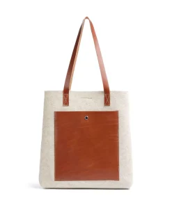 Hot Babette Tote bag fine grain leather, fabric Tote Bags