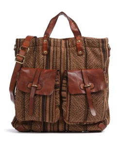 Backpack bag cotton, grained cow leather Backpack-Bags|Daypacks