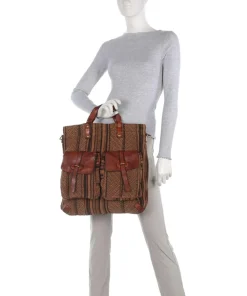 Backpack bag cotton, grained cow leather Backpack-Bags|Daypacks