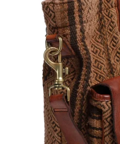 Backpack bag cotton, grained cow leather Backpack-Bags|Daypacks
