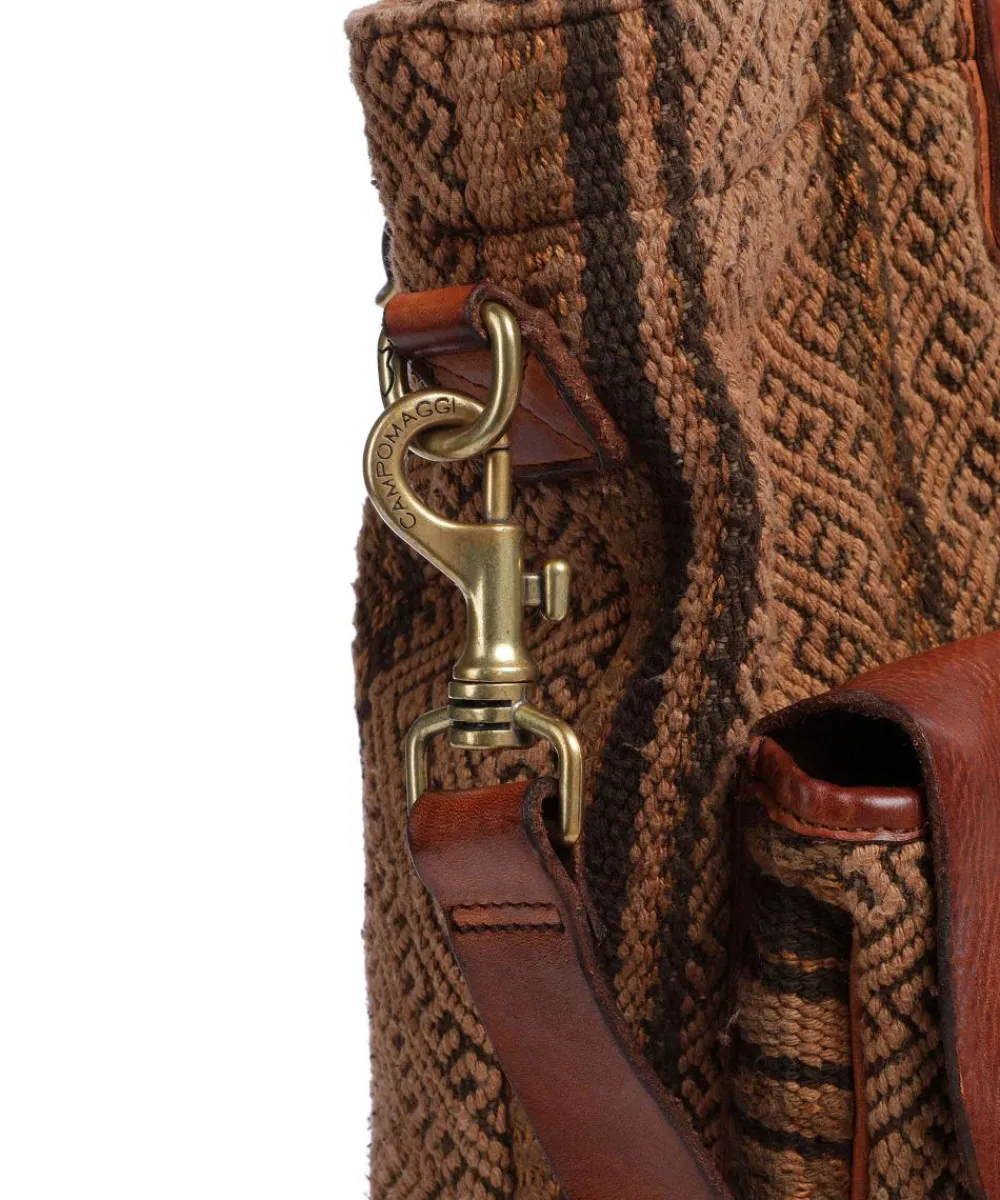 Backpack bag cotton, grained cow leather Backpack-Bags|Daypacks