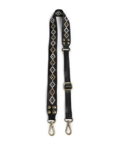 Campomaggi Bag strap fine grain cow leather black New