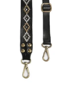 Campomaggi Bag strap fine grain cow leather black New