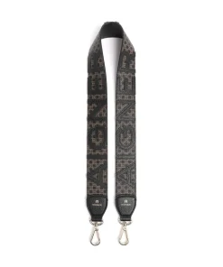 AIGNER Bag strap recycled polyester brown/black Clearance