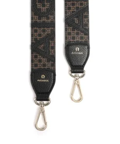 AIGNER Bag strap recycled polyester brown/black Clearance