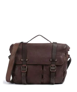Aunts & Uncles Barbershop Bandholz Messenger bag fine grain leather dark brown Best