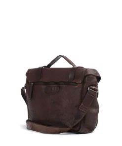 Aunts & Uncles Barbershop Bandholz Messenger bag fine grain leather dark brown Best