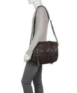 Aunts & Uncles Barbershop Bandholz Messenger bag fine grain leather dark brown Best