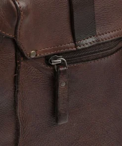 Aunts & Uncles Barbershop Bandholz Messenger bag fine grain leather dark brown Best