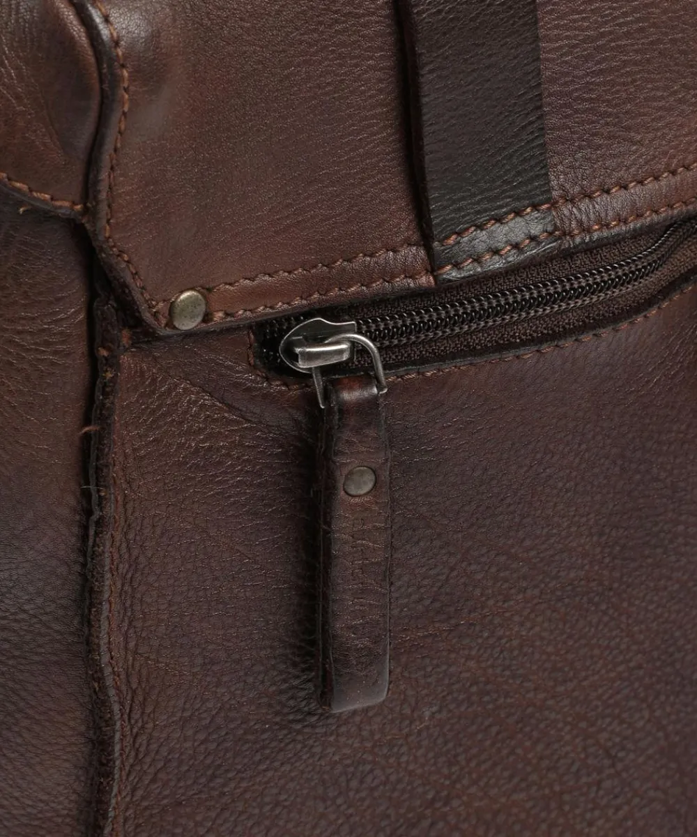 Aunts & Uncles Barbershop Bandholz Messenger bag fine grain leather dark brown Best