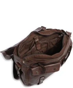 Aunts & Uncles Barbershop Bandholz Messenger bag fine grain leather dark brown Best